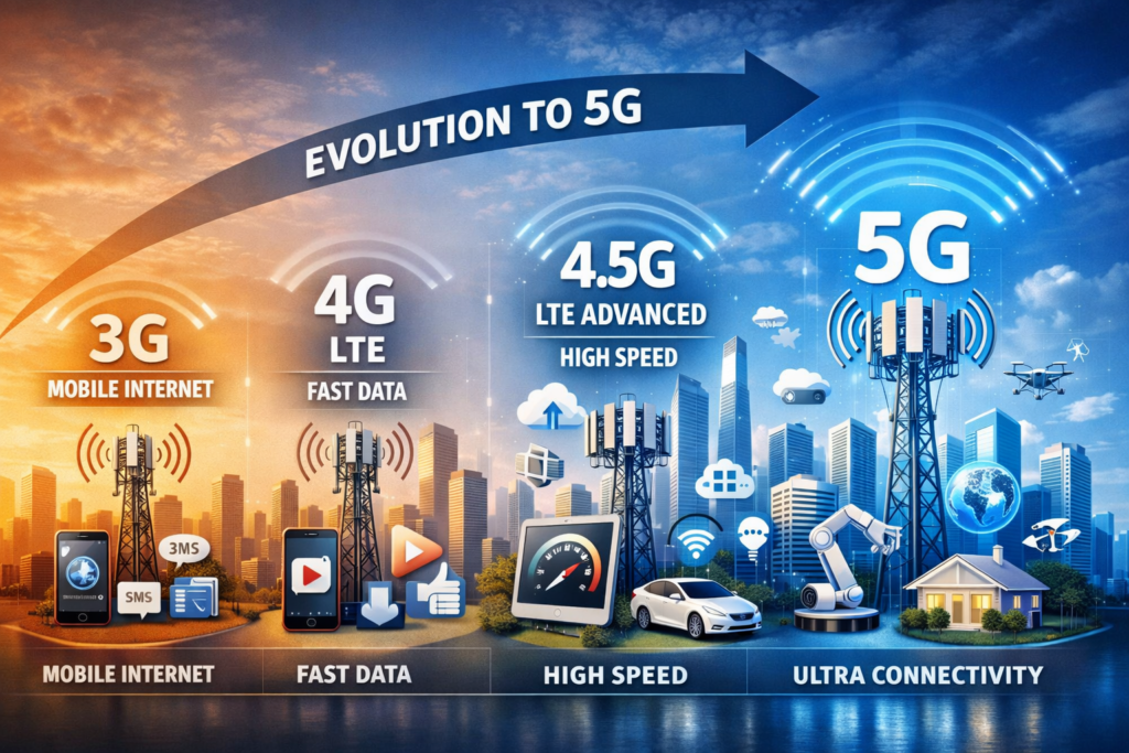 Evolution from LTE to 5G
