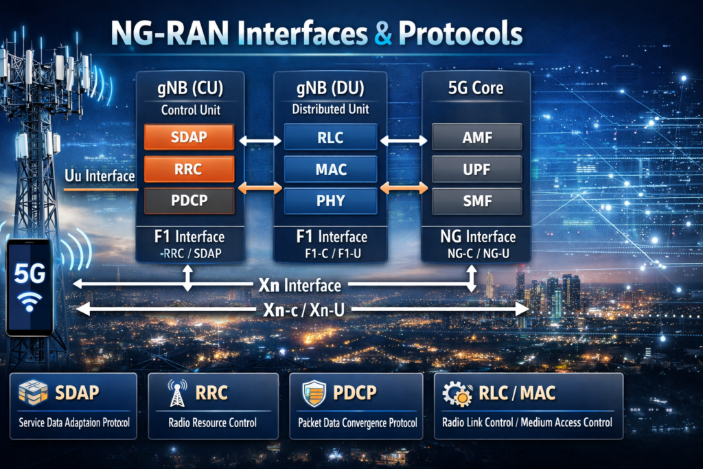NG-RAN Interfaces and Protocols